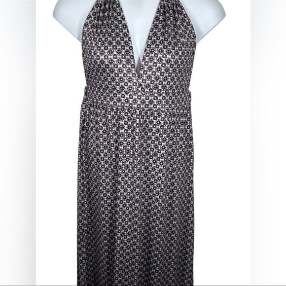 Boho Maxi Dress Open Back Purple Mini Medallion Halter Neck Sz XL Festival Sexy - Picture 5 of 12